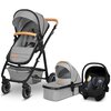 Wózek dziecięcy LIONELO Amber 3w1 Grey Stone Szaro-czarny Maksymalna waga dziecka [kg] 22