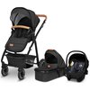Wózek dziecięcy LIONELO Amber 3w1 Grey Graphite Czarno-szary Maksymalna waga dziecka [kg] 22