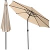 Parasol ogrodowy SASKA GARDEN z oświetleniem LED 300 cm Beżowy Moskitiera Nie