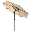 Parasol ogrodowy SASKA GARDEN z oświetleniem LED 300 cm Beżowy Rozmiar po zmontowaniu [cm] 300 x 245