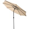 Parasol ogrdowy SASKA GARDEN z oświetleniem LED 300 cm Beżowy