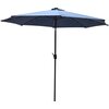 Parasol ogrodowy SASKA GARDEN z oświetleniem LED 300 cm Granatowy Materiał Poliester