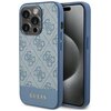 Etui GUESS 4G Bottom Stripe Metal Logo Collection do Apple iPhone 15 Pro Max Niebieski
