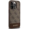 Etui GUESS 4G Bottom Stripe Metal Logo Collection do Apple iPhone 15 Pro Max Brązowy Kompatybilność Apple iPhone 15 Pro Max