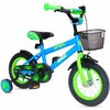 Rower dziecięcy ENERO Tornado 12 cali dla chłopca Zielono-niebieski