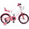 Rower dziecięcy ENERO Queen 16 cali dla dziewczynki Biało-różowy Rozmiar ramy [cal] 10