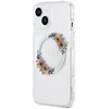 Etui GUESS IML Flowers Wreath MagSafe do Apple iPhone 15 Przezroczysty Seria telefonu iPhone