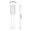 Lampa ogrodowa GOLDLUX Fiord 312327 Czarny Głębokość [mm] 105