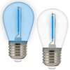 Żarówki LED GOLDLUX 36V S14 E27 (2 sztuki) Niebieski Barwa światła Niebieska