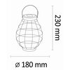 Lampa solarna GOLDLUX LED Koge Latarenka 313249 Brązowy Głębokość [mm] 180