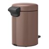 Kosz na śmieci z pedałem BRABANTIA 233968 NewIcon blokada zapobiega przechylaniu, nie przepuszcza zapachów 3L Brązowy Materiał Stal nierdzewna