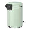 Kosz na śmieci z pedałem BRABANTIA NewIcon nie przepuszcza zapachów, antypoślizgowy, stal 3L Jasnozielony Materiał Stal nierdzewna