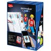 Opakowanie zestawu kreatywnego "Maped Creativ Animaker Flash Action 907066" przedstawia rysunki postaci w koszulce z numerem 11, piłką do koszykówki oraz smartfon z aplikacją do tworzenia animacji. Na opakowaniu widnieje logo "Maped Creativ" oraz napisy w