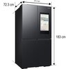Lodówka SAMSUNG RF65DG9H0EB1EO Side by Side AI FamilyHub No Frost 183cm Grafitowa stal Podajnik wody Kostkarka Funkcje dodatkowe Metal Cooling