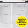 Lodówka SAMSUNG RS65DG5403B1EO Side by Side AI No Frost 178cm Grafitowa stal Podajnik wody Kostkarka Liczba drzwi 2
