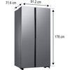 Lodówka SAMSUNG RS62DG5003S9EO Side by Side AI No Frost 178cm Stal szczotkowana Liczba agregatów 1
