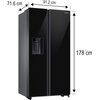 Lodówka SAMSUNG RS65DG54R32CEO Side by Side AI No Frost 178cm Czarne szkło Podajnik wody Kostkarka Liczba agregatów 1