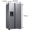 Lodówka SAMSUNG RS64DG5303S9EO Side by Side AI No Frost 178cm Stal szczotkowana Kostkarka Podajnik wody Liczba termostatów 2