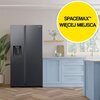 Lodówka SAMSUNG RS65DG54M3B1EO Side by Side AI No Frost 178cm Grafitowa stal Podajnik wody Kostkarka Zmiana kierunku otwierania drzwi Nie