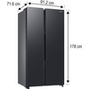Lodówka SAMSUNG RS66DG815CB1EF Side by Side AI No Frost 178cm Grafitowa stal Wyświetlacz Wewnętrzny