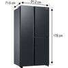 Lodówka SAMSUNG RH69DG895EB1EF Side by Side AI No Frost 178cm Podajnik wody Funkcje dodatkowe Metal Cooling