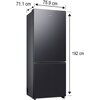 Lodówka SAMSUNG RB50DG602EB1EO Combi Max AI No Frost 192cm Grafitowa stal Wyświetlacz Wewnętrzny