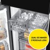 Lodówka SAMSUNG RF65DB960E22EO Side by Side AI No Frost 185.3cm Czarne szkło Podajnik wody Kostkarka Położenie zamrażarki Side by Side