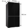 Lodówka SAMSUNG RF65DB960E22EO Side by Side AI No Frost 185.3cm Czarne szkło Podajnik wody Kostkarka Liczba termostatów 3