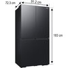 Lodówka SAMSUNG RF65DG960EB1EO Side by Side AI No Frost 183cm Grafitowa stal Podajnik wody Kostkarka Funkcje dodatkowe Filtr dezodoryzujący UV