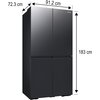 Lodówka SAMSUNG RF65DG960ESGEO Side by Side AI No Frost 183cm Grafitowa stal z połyskiem Podajnik wody Kostkarka Funkcje dodatkowe Filtr dezodoryzujący UV