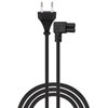 Kabel zasilający EU 2 pin (CEE 7/16) - IEC 320 C7 (kątowy) SAVIO 5 m