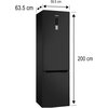 Lodówka AMICA FK3776.2DFZHC No frost 200cm Czarna Funkcje dodatkowe Door Shelf