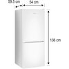 Lodówka AMICA FK1815.4U(E) 136cm Biała Sterowanie smartfonem Nie
