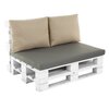 Poduszka paletowa na oparcie PATIO Larisa Basic D031-15CW Beżowy Grubość [cm] 12