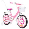 Rower dziecięcy GERMINA BMX 16 cali dla dziewczynki Jasnoróżowy