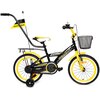 Rower dziecięcy GERMINA BMX 16 cali dla chłopca Czarno-żółty Rozmiar ramy [cal] 8.5