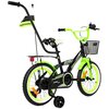 Rower dziecięcy GERMINA BMX 16 cali dla chłopca Czarno-zielony Rozmiar koła [cal] 16