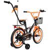 Rower dziecięcy GERMINA BMX 16 cali dla chłopca Czarno-pomarańczowy Rozmiar koła [cal] 16