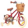 Rower dziecięcy GERMINA Vintage 12 cali dla chłopca Czerwony