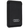 Etui AUDI Synthetic Leather Wallet Card Slot MagSafe Czarny Seria telefonu iPhone