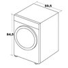 Pralka GORENJE W1NHPI72SCS/PL 7kg 1200 obr Funkcje Funkcje parowe, Silnik inwerterowy, Wyświetlacz elektroniczny