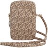 Torebka GUESS Zip GCube Bottom Stripe Brązowy