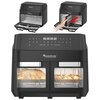 Air Fryer Frytkownica beztłuszczowa TURBOTRONIC TT-DAF7W Czarny z podwójnym koszem Funkcje Programator czasowy, Regulacja temperatury