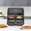 Air Fryer Frytkownica beztłuszczowa TURBOTRONIC TT-DAF7W Czarny z podwójnym koszem Zasilanie 220-240 V