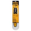 Opakowanie zestawu DEWALT zawiera prowadnicę o długości 30 cm oraz łańcuch, z widocznym logo DEWALT na górze. Na opakowaniu znajduje się kod produktu DT20665-QZ oraz informacje o pochodzeniu: "Chain made in USA, Bar made in PRC".