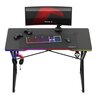 Biurko gamingowe HUZARO Hero 1.7 RGB Czarny Uchwyty Uchwyt na napoje