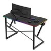 Biurko gamingowe HUZARO Hero 1.7 RGB Czarny Możliwość regulacji Nie