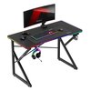 Biurko gamingowe HUZARO Hero 1.7 RGB Czarny Zarządzanie przewodami Tak