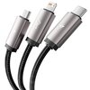 Kabel USB - Lightning/Micro USB/USB-C TECH-PROTECT UltraBoost 3w1 3.5A 1m Szary Typ USB - USB-C