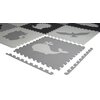 Mata piankowa HUMBI Puzzle 60 x 60 cm Zwierzęta Zwierzątka (9 elementów) Szaro-czarny Funkcje rozwojowe Sprawność manualna